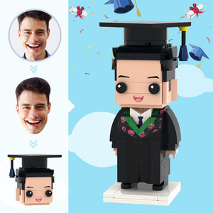 Graduation Gifts Custom Head Brick Figures Personalized Agronomy Bachelor's Uniform Brick Figures Small Particle Block Toy - MadeMineAU