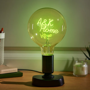 Custom Text Vintage Edison Led Filament Modeling Lamp Soft Light Bulbs Decorative Green Light Led - MadeMineAU