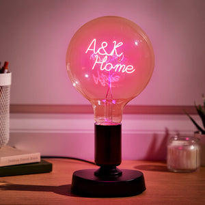 Custom Text Vintage Edison Led Filament Modeling Lamp Soft Light Bulbs Decorative Pink Light Led Bulbs - MadeMineAU