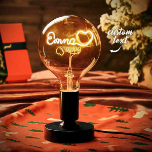 Personalized Christmas Gifts Name Light Bulbs Vintage Edison Led Filament Modeling Lamp Home Decor - MadeMineAU