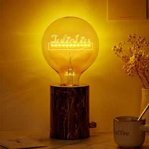 Custom Acrylic Name Led Vintage Edison Filament Modeling Lamp Soft Light Bulbs - MadeMineAU