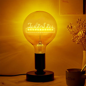 Custom Acrylic Name Led Vintage Edison Filament Modeling Lamp Soft Light Bulbs - MadeMineAU