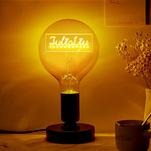 Custom Led Vintage Edison Personalized Acrylic Name Lamp Soft Light Bulbs - MadeMineAU