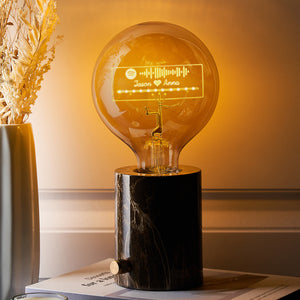 Custom Spotify Music Code Led Vintage Edison Personalized Acrylic Name Lamp Soft Light Bulbs - MadeMineAU