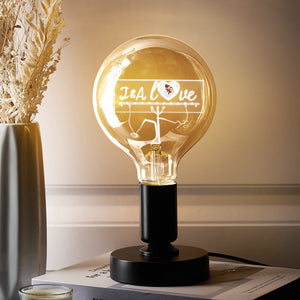 Custom Photo Led Vintage Edison Personalized Acrylic Name Lamp Soft Light Bulbs - MadeMineAU