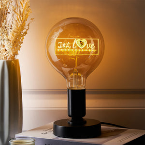 Custom Photo Led Vintage Edison Personalized Acrylic Name Lamp Soft Light Bulbs - MadeMineAU