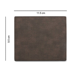 Men's Bifold Custom Inscription Photo Leather Wallet For Men- Coffee Leather - MadeMineAU