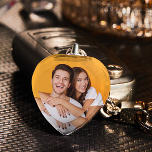 Custom Photo Crystal Keychain Personalized Gift For Couple - MadeMineAU