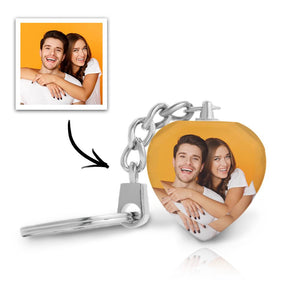 Custom Photo Crystal Keychain Personalized Gift For Couple - MadeMineAU