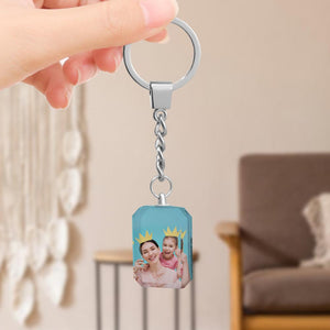 Custom Photo Crystal Keychain Personalized Gift For Couple - MadeMineAU