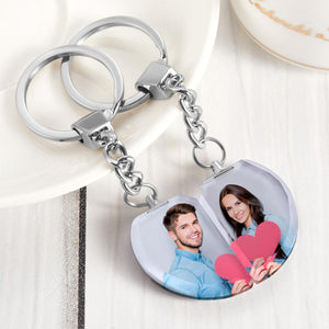 Custom Photo Crystal Keychain Personalized Gift For Couple - MadeMineAU