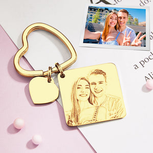 Custom Spotify Calendar Custom Calendar Photo Keychain Anniversary Gifts Heart Shape Keychain Couple Gift - MadeMineAU
