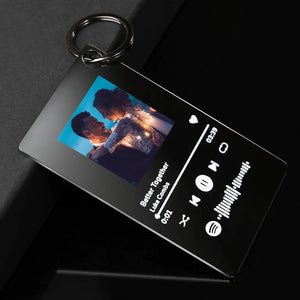 Custom Spotify Keychain Spotify Code Music Plaque Glass For Couple Best Gift Choice (4.7in x 7.1in)