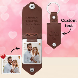 Couple Gifts Custom Leather Keychain Personalized Engrave Keychain Anniversary Gift For Couple - MadeMineAU