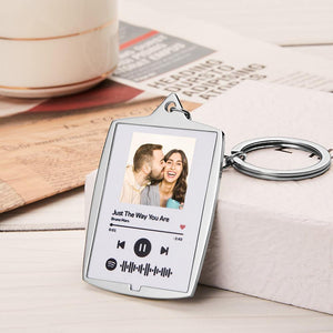 Scannable Spotify Code Keychain Custom Photo Music Keychain - MadeMineAU