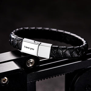 Custom Engraved Woven Bracelet Simple Men's Gifts - MadeMineAU