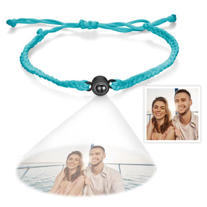 Custom Photo Projection Bracelet Simple Woven Couple Gifts - MadeMineAU