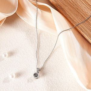 Custom Photo Projection Necklace Heart Exquisite Diamond Gifts