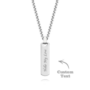 Personalized Bar Necklace for Men Double-sided Stunning and Dainty gift for Christmas Valentines Day Fathers Day Birthday Anniversary Wedding - soufeelus
