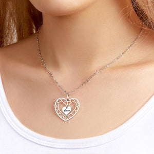 Custom Engraved Necklace Heart Necklace Gift for Her