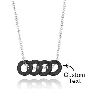 Custom Engraved Necklace Family Bead Necklace Gifts - 