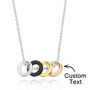 Custom Engraved Necklace Family Bead Necklace Gifts - 