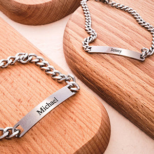 Custom Engraved Bracelet Set Personalized Fashion Bracelet For Couples Unique Personalized Bracelets for Valentines' Day Gifts - MadeMineAU