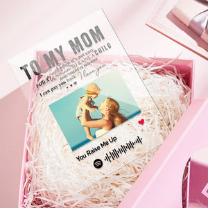 TO MY MOM - Custom Spotify Glass Plaque/Keychain/Night Light Gifts Mother's Day Gifts