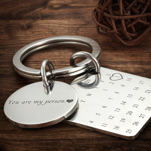 Personalized Calendar Key-chain Significant Date Marker Gift for Couples - MadeMineAU