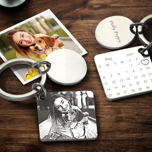 Personalized Calendar Key-chain Significant Date Marker Gift for Couples - MadeMineAU