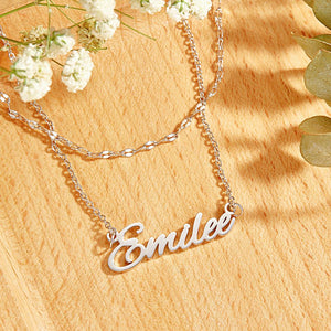 Layered Custom Necklace Personnalized Name Necklace Anniversary Gifts for Her