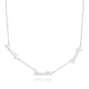 Personalized Three Name Necklace Elegant - MadeMineAU