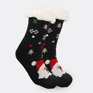 Christmas Socks Plush Coral Fleece Winter Home Christmas Socks Santa Claus Gift Thick Socks