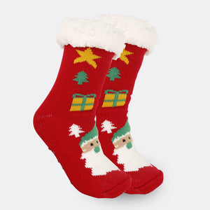 Christmas Socks Plush Coral Fleece Winter Home Christmas Socks Santa Claus Gift Thick Socks