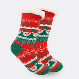 Christmas Socks Plush Coral Fleece Winter Home Christmas Socks Santa Claus Gift Thick Socks