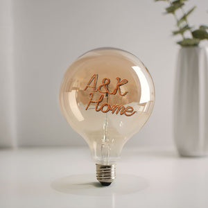 Custom Text Vintage Edison Led Filament Modeling Lamp Soft Light Bulbs Decorative Pink Light Led Bulbs - MadeMineAU