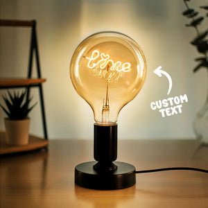 Custom Text Vintage Edison Led Filament Modeling Lamp Soft Light Bulbs Decorative Warm Yellow Light Led - MadeMineAU