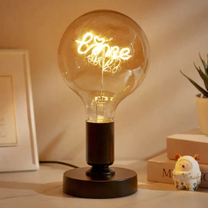 Custom Text Vintage Edison Led Filament Modeling Lamp Soft Light Bulbs Decorative Pink Light Led Bulbs - MadeMineAU