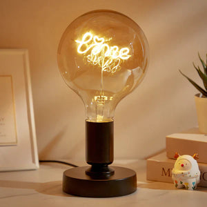 Custom Text Vintage Edison Led Filament Modeling Lamp Soft Light Bulbs Decorative Green Light Led - MadeMineAU