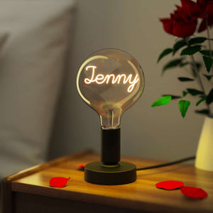 Custom Light Bulb Love Edison Bulbs Desktop Night Light Couple Gifts - MadeMineAU