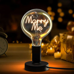 Custom Night Light Bulb Love Edison Bulbs Desktop Lamp Couple Gifts Wedding Proposal Gifts - MadeMineAU