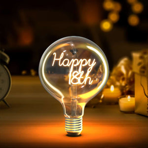 Custom Vintage Light Bulb Love Edison Bulbs Personalized Birthday Gifts - MadeMineAU