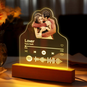 Personalized Photo Acrylic Lamp Custom Night Light Gift for Couple Home Decor - MadeMineAU