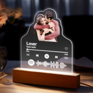 Personalized Photo Acrylic Lamp Custom Night Light Gift for Couple Home Decor - MadeMineAU