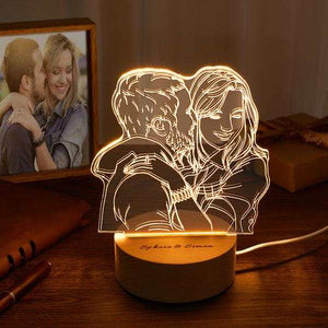 Photo Lamp LED Night Light Home Decoration With Engraved Portrait Best Gifts For Lover