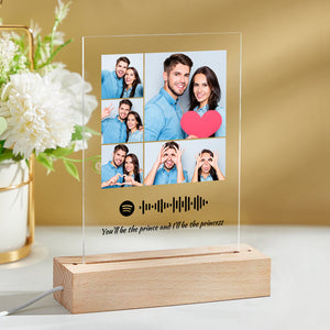 Custom Photo Spotify Plaque/Night Light Personalized Music Spotify Code Best Gift for Lovers