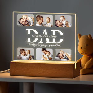 Father's Day Gifts Custom Photo Engraved Night Light Gifts For Dad