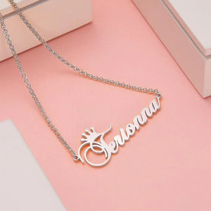 Custom Name Necklace Personalized Crown Name Necklace Gift for Her - MadeMineAU