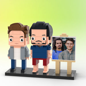 Full Body Customizable 2 People Photo Frame Custom Brick Figures Small Particle Block Gifts for  Buddies - MadeMineAU