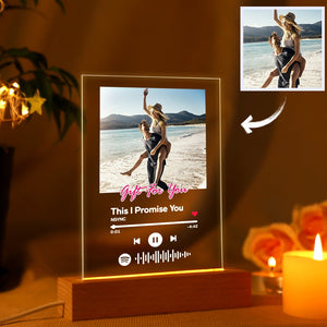 Custom Spotify Code Acrylic Keychain/Plaque/Night Light Engraved Gift For Lover - MadeMineAU